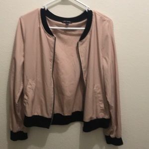 pink and black jacket